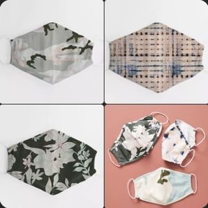 NEW!Anthropology organic cotton masks set of 3